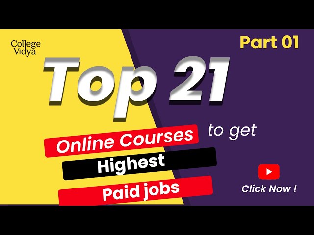 Top 21 Highest Paid Job Oriented Courses
