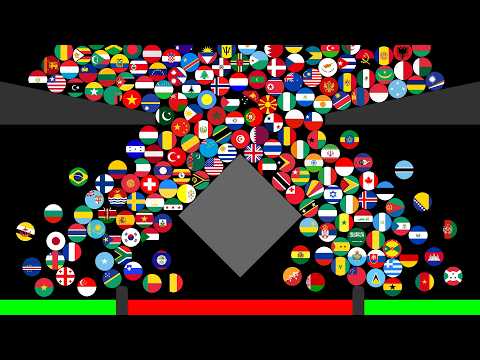 195 Countries Marble Race in Algodoo
