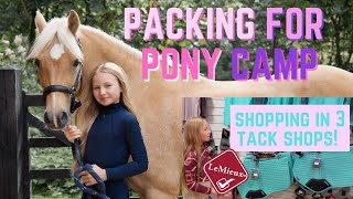 PACKING FOR PONY CAMP! 3 TACK SHOPPING SPREES!!!