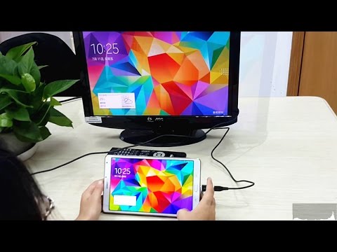 How to Connect MHL to HDMI Adapter 1080P Review for Samsung Galaxy Tab Pro S 8.4 10.1 S5 S3 Note 3