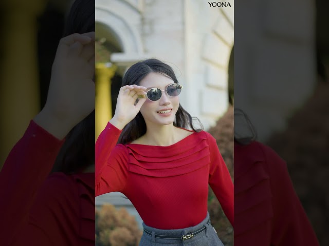 ED4B509 - Áo len tăm đỏ