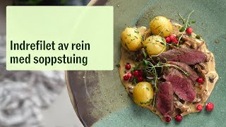 Reinsdyrfilet med soppstuing 