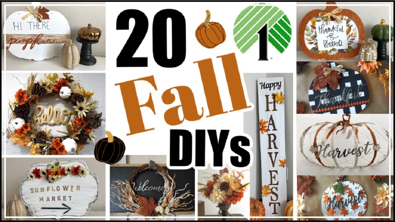 20 Fall Dollar Tree DIY Home Decor Ideas | Traditional Fall Decor
