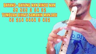 Download lagu Bayang Bayang Rindu || Not Angka Lagu Minang - Instrumen Bansi mp3