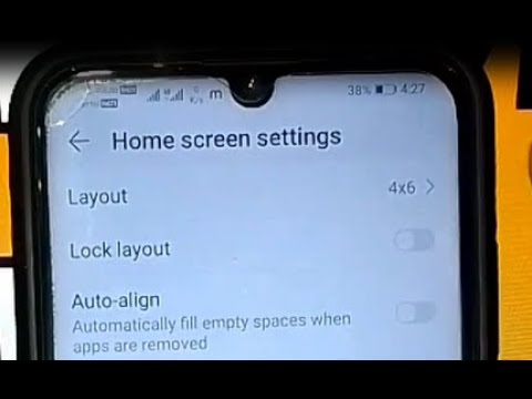 how to unlock home screen layout in honor 20i mobile