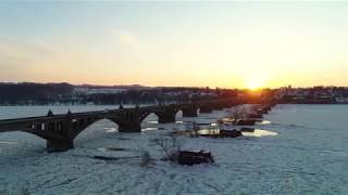 Frozen Susquehanna River Video