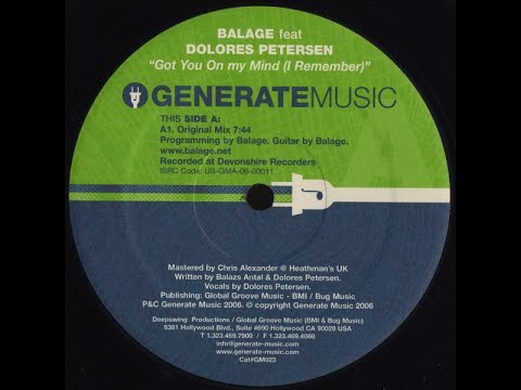 Balage Feat Dolores Petersen – Got You On My Mind (I Remember) (Deepswing's Jazzy Affair Mix)