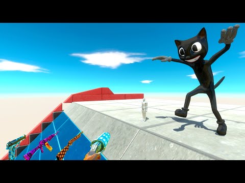 CARTOON CAT + FPS AVATAR vs ALL DINOSAURS - Animal Revolt Battle Simulator