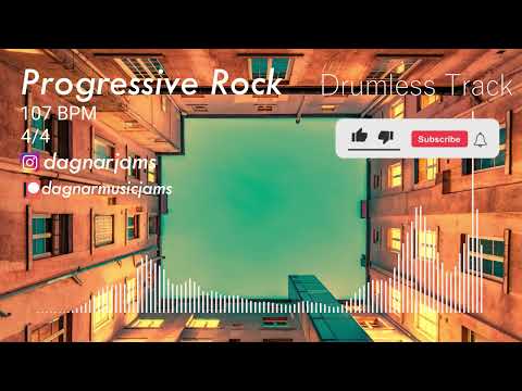 Progressive Rock - Drumless Track | 107 BPM | No Drums | Backing Track Jam For Drummers