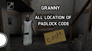 Granny 1.8 all location of padlock code | Granny padlock code location #granny #trending #viral