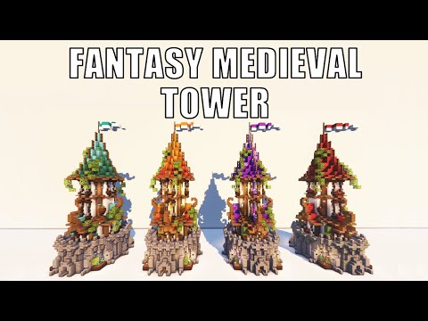 Minecraft Fantasy Medieval Tower | Fantasy House  Build Tutorial