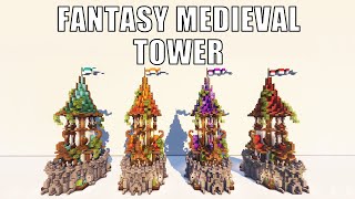 Minecraft Fantasy Medieval Tower | Fantasy House  Build Tutorial