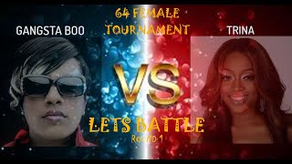 Trina - Pull Over VS Gangsta Boo - Kill Or Be Killed (ROUND 1) &quot;2021&quot; 64 FEMALE RAP TOURNAMENT!!