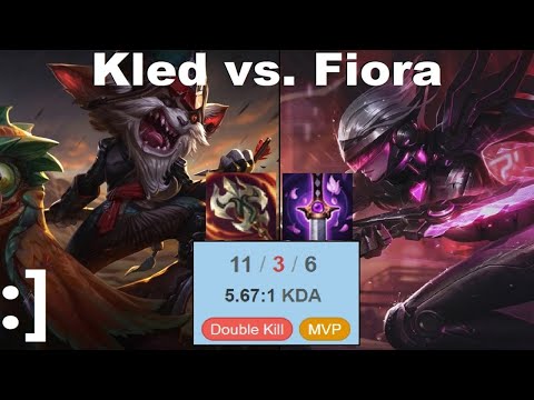 Kled vs. Fiora - Winning EVIL matchup after feeding (stream highlight)