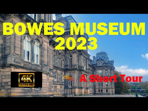 Bowes Museum taking a walking tour dodging the rain 2023