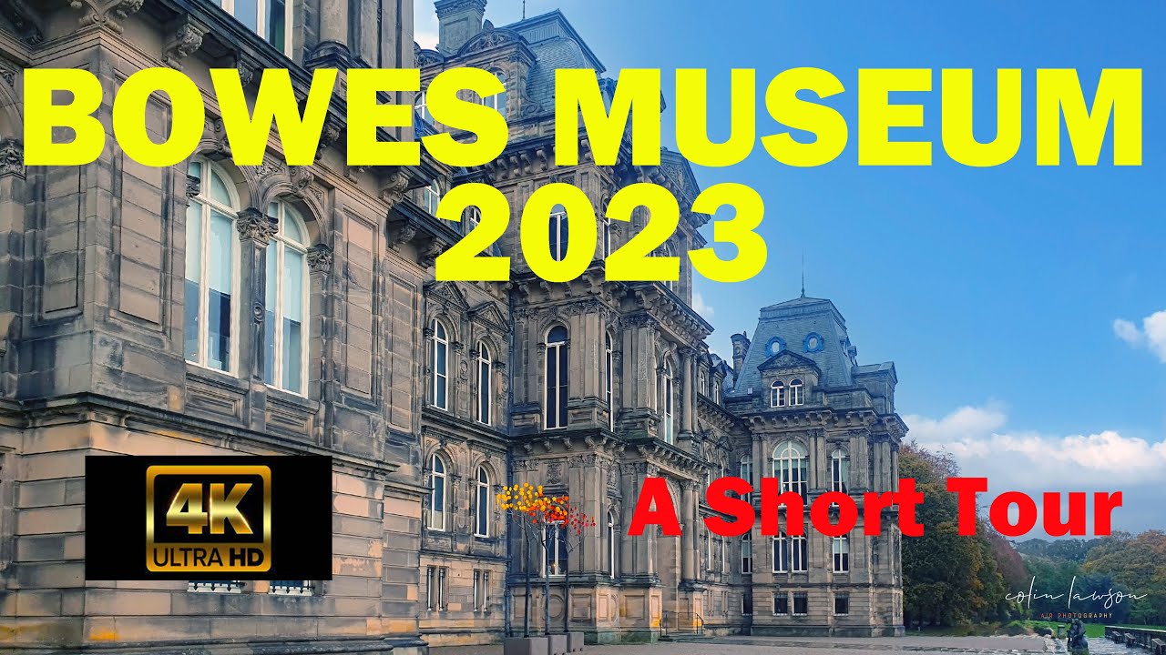 Bowes Museum taking a walking tour dodging the rain 2023