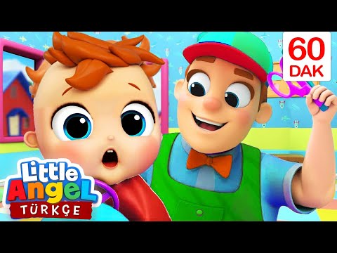 Bebek Saç Kesimi, İlk Saç Tıraşı | Eğlenceli Ve Öğretici Çocuk Şarkıları | Little Angel Türkçe