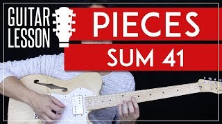 Pieces Guitar Tutorial - Sum 41 Guitar Lesson ðbb¸ |Solo + No Capo + Guitar Cover|