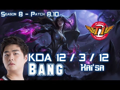 SKT T1 Bang KAI'SA vs EZREAL ADC - Patch 8.10 KR Ranked