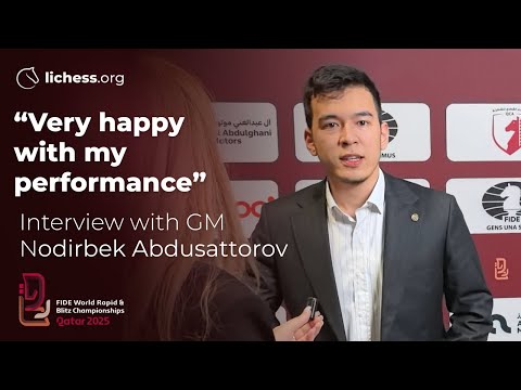 Nodirbek Abdusattorov nach seinem 2. Platz | Blitzweltmeisterschaft 2025 | Tag 2