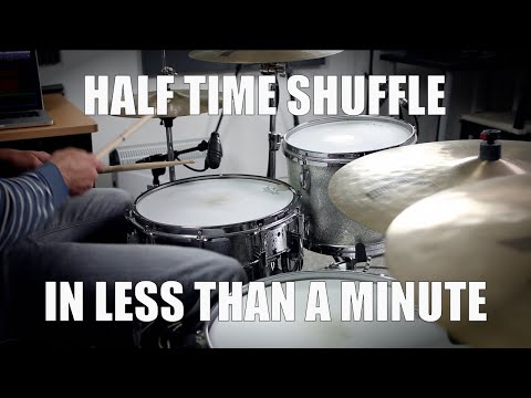 Half Time Shuffle Groove in less than a Minute - Daily Drum Lesson