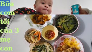 Buổi Sáng của cô dâu Việt Nam ,đưa con đi học ,làm đùi gà chiên và bữa ăn tối của 3 mẹ con