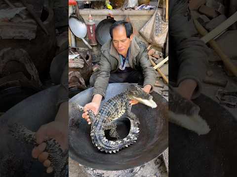 cooking crocodile. #livingchina #streetfood #china