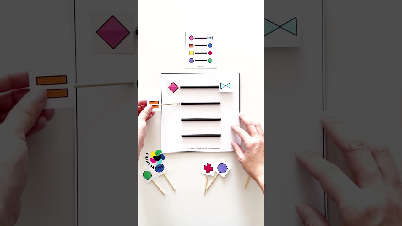 Shape Match Mania Printable #chanafavors