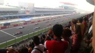 preview picture of video 'Formula One Indian Grand Prix 2013 - Start'