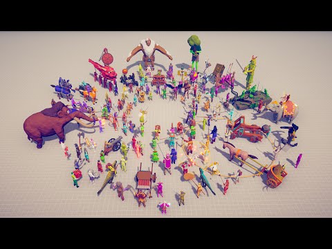 ALL UNITS BATTLE ROYALE (No Super & Dark Peasant) - Totally Accurate Battle Simulator TABS
