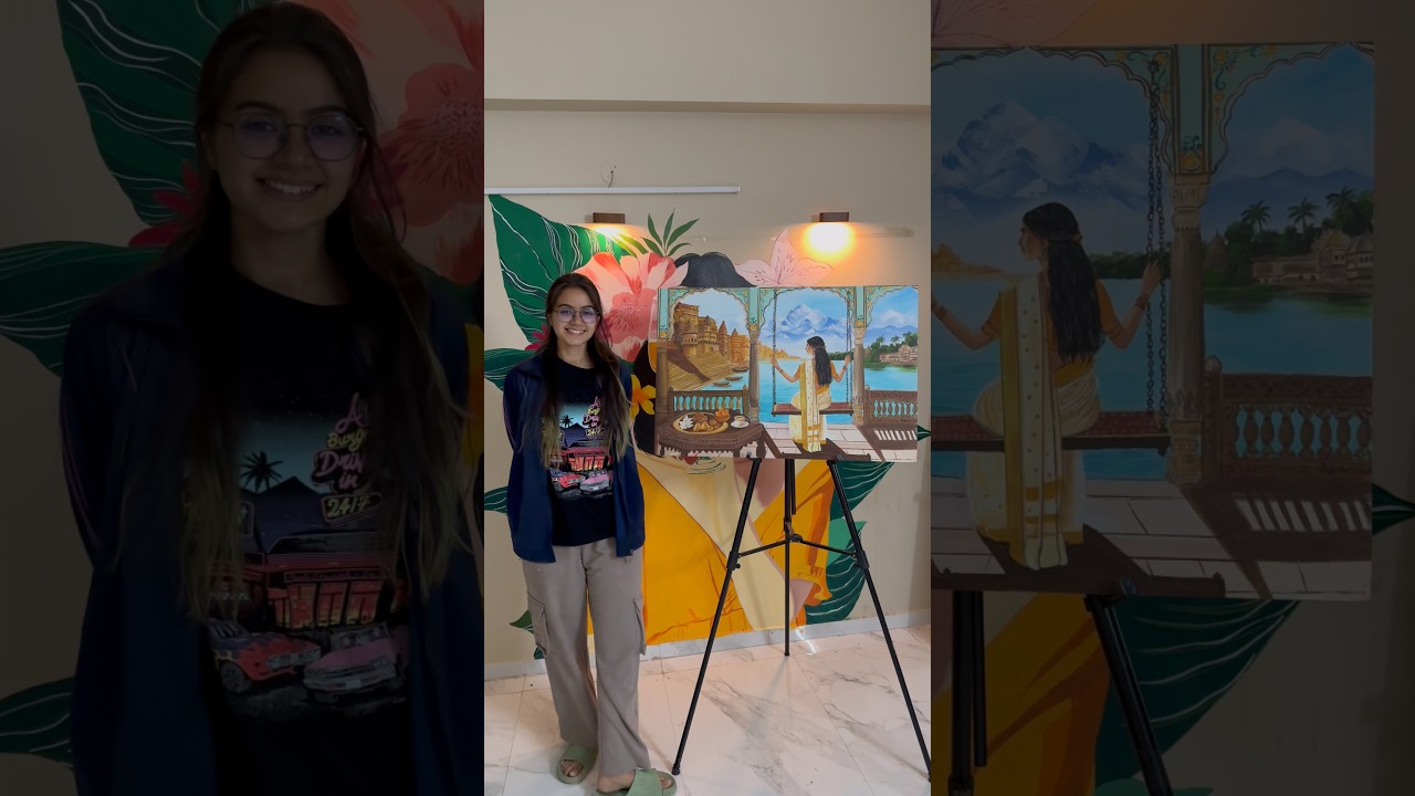 Canvas painting 💚 #art #floraart