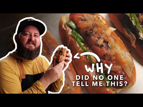 Seattle Dog Recipe | Cream Cheese Hot Dogs with Caramelized Onions & Jalapeños
