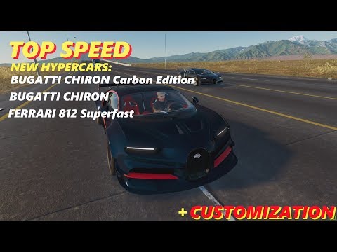 Top Speed: BUGATTI CHIRON Carbon Edition vs Standart and Ferrari 812 Superfast