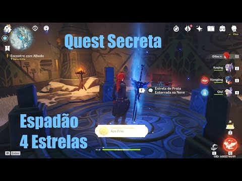 Genshin Impact - Quest Espadão Secreto na Espinha do Dragão - F2P