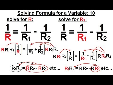 Algebra Ch 3 Formula Inequalities Absolute Value 1 of 38 Solving Formula for a Variable 1