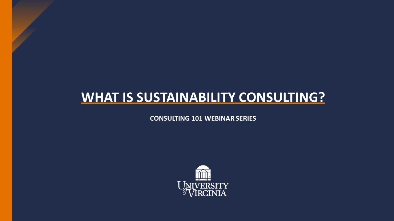 Sustainability Consulting 101 Webinar