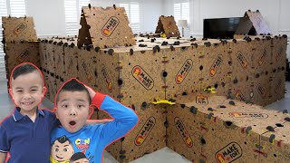 We Build the Biggest Cardboard Fort Ever!! CKN