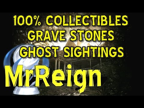 RESIDENT EVIL 7 DEMO - 100% ITEMS - ALL GRAVES STONES - ALL GHOST SIGHTING LOCATIONS