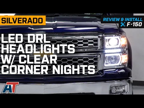2014-2015 Silverado 1500 LED DRL Headlights; Chrome Housing Review & Install