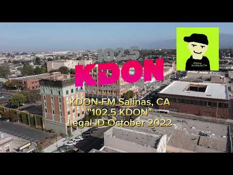 KDON-FM Salinas, CA  102.5 KDON  Legal ID October 2022