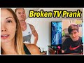 BROKEN TV PRANK Pie Face Family Game Night Oh Shiitake Mushrooms Collab