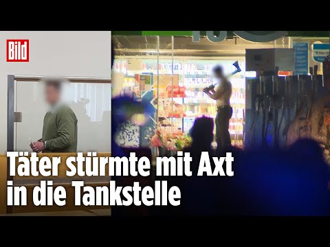 Prozess in Hannover: Nackter Axt-Mann fackelt gestohlenes Auto an Tankstelle ab