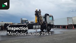 Camion cu c&acirc;rlig Mercedes-Benz Actros 2541 6X2 Jonsered J1142Z80A Crane + 20 tons hooklift Lift | Imagine 4 - Autoline