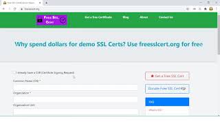 Generate a Free SSL CA Certificate with CSR