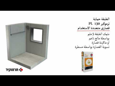 مجموعة مواد لعزل وتغطية الجدران في غرفة محمية باستخدام القصارة الحرارية 400 TH