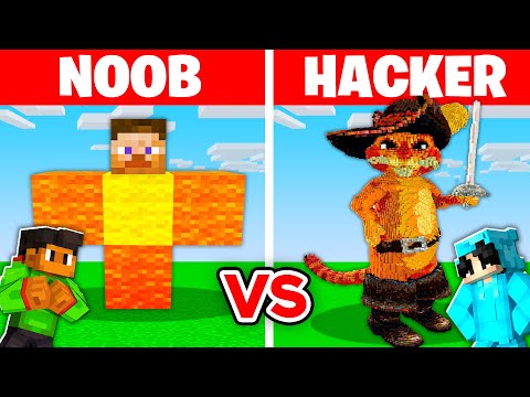 NOOB vs HACKER: I Cheated In a PUSS IN BOOTS Build Challenge!