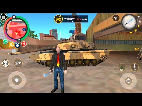 Rope hero vice town | Update stone man fight on military base | Games on new android gameplay HD