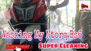Washing My Bike   Tvs Ntorq Race Xp    Vlogs