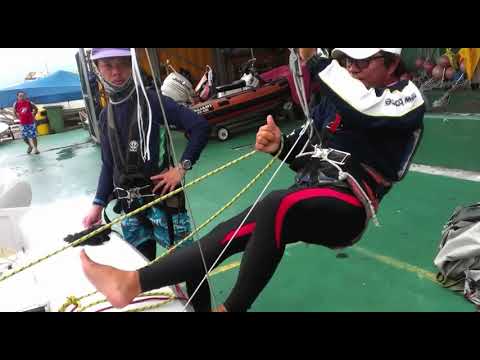 420 sailing trapeze example - subtitled
