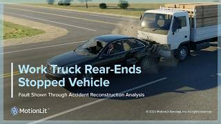 Work Truck Rear-End Collision Reconstruction Animation Establishes Fault